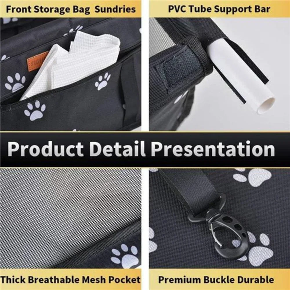 Dog Car Seat Puppy Portable Pet Booster Car Seat, Perfect for Small Pets